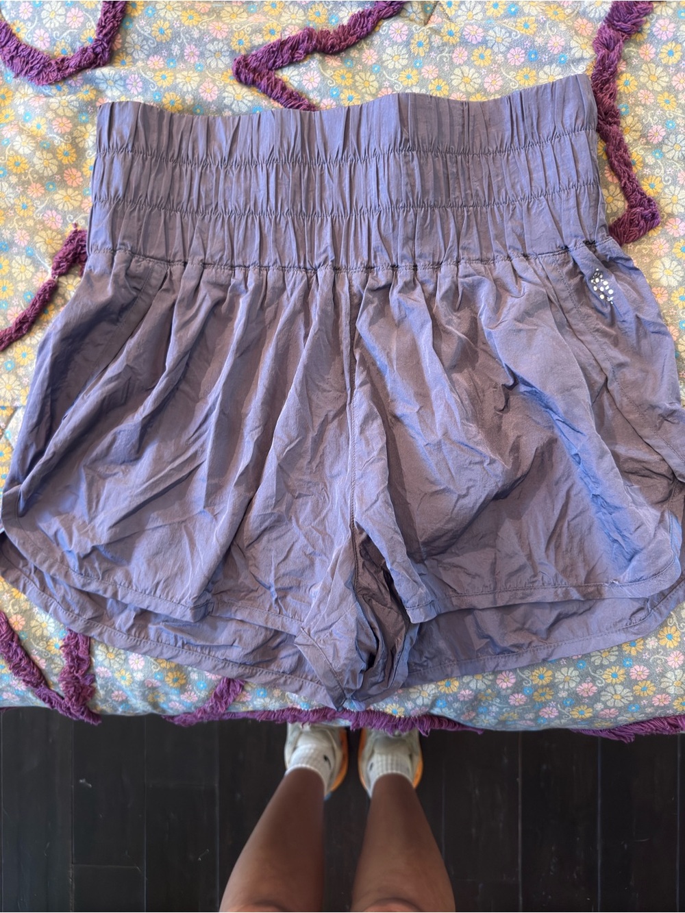 Free People FP Movement The Way Home Shorts Size Large Grey/Blue Color!